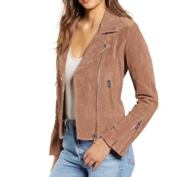 Blank NYC Jackets & Blazers - Blank NYC Next Level Suede Moto Jacket Sz S